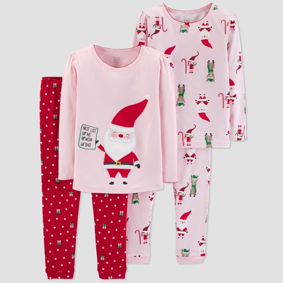 Carter's Other - CARTER’S • Christmas Santa Set of 2 Girl Pajamas